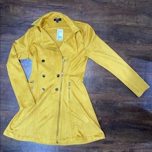 Women mustard trench coat